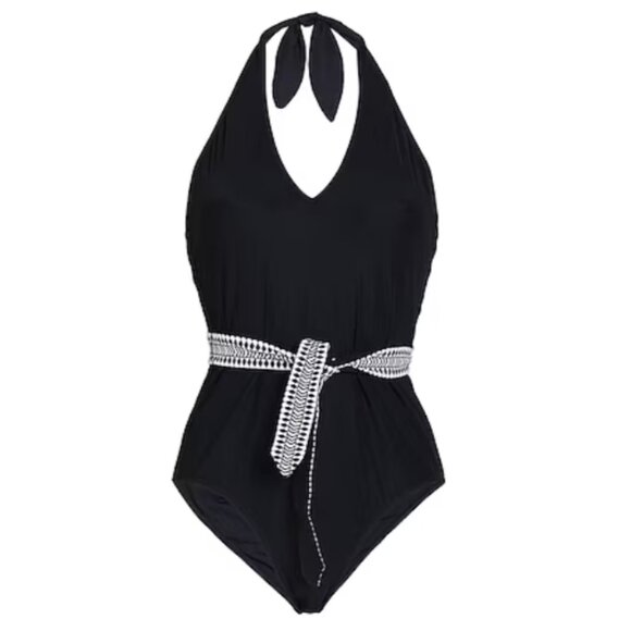 Brand New Lemlem Deep-V Belted One Piece Swimsuit - Picture 4 of 9